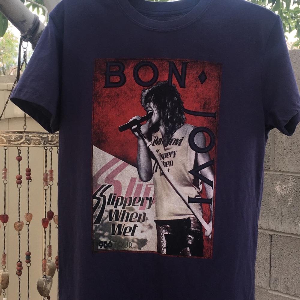 Bon Jovi Slippery When Wet 1986 Tour T-shirt, M